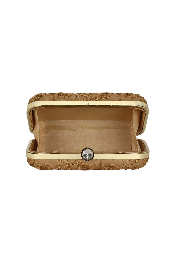 Beige Color Engaging Fancy Fabric Party Style Clutch Purses | Buy Online India