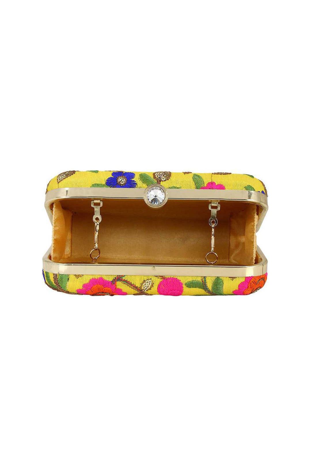 Yellow Color Fancy Fabric Party Style Lovely Clutch Purses | Buy Online India