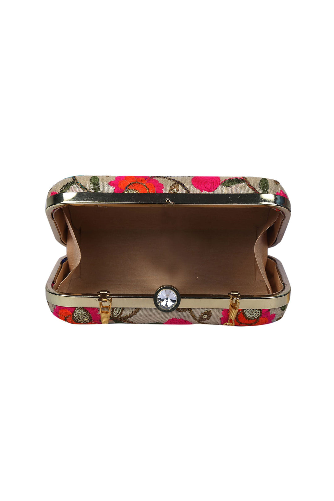 Creative Party Style Clutch Purses In Beige Color Fancy Fabric | Buy Online India