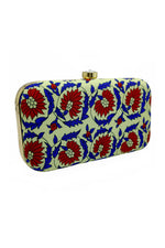 Load image into Gallery viewer, White Color Fancy Fabric Party Style Amazing Clutch Purses
