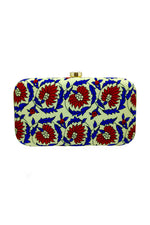 Load image into Gallery viewer, White Color Fancy Fabric Party Style Amazing Clutch Purses
