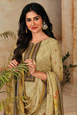 Load image into Gallery viewer, Muslin Fabric Function Wear Beige Color Printed Salwar Suit
