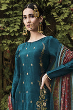 Load image into Gallery viewer, Teal Color Viscose Fabric Festive Wear Embroidered Designer Salwar Suit
