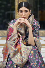 Load image into Gallery viewer, Grey Color Weaving Work Sangeet Wear Art Silk Fabric Saree
