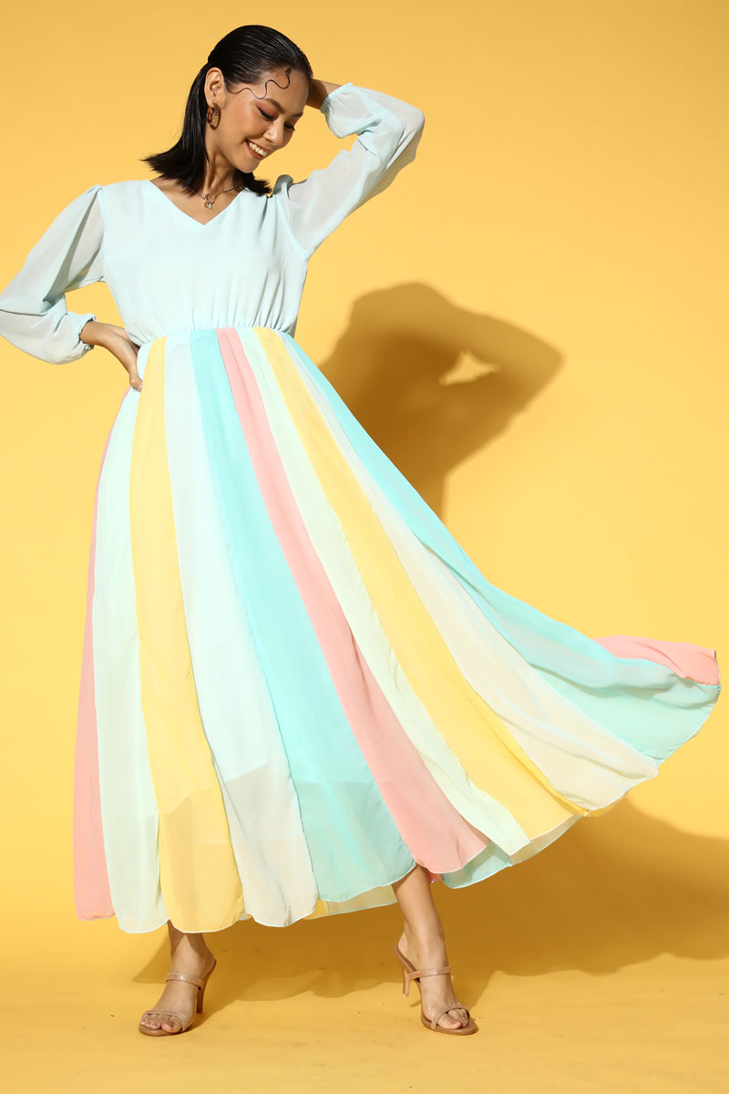Attractive Georgette Fabric Multi Color Party Look Kurti | Buy Online India