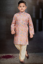 Load image into Gallery viewer, Cotton Fabric Pink Color Function Wear Boys Readymade Kurta Pyjama