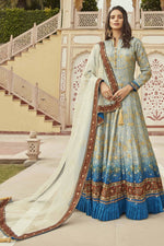Load image into Gallery viewer, Beautiful Multi Color Jacquard Fabric Bandhani Print Readymade Gown
