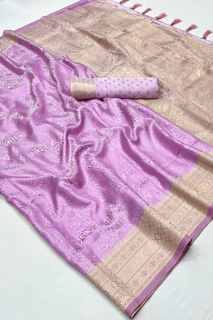 Function Wear Soft Handloom Weaving Satin Silk Sarees