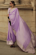 Load image into Gallery viewer, Function Wear Soft Handloom Weaving Satin Silk Sarees
