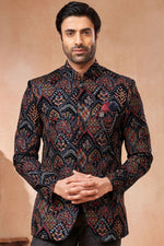 Load image into Gallery viewer, Velvet Wedding Wear Attractive Readymade Men Jodhpuri Jacket In Multi Color