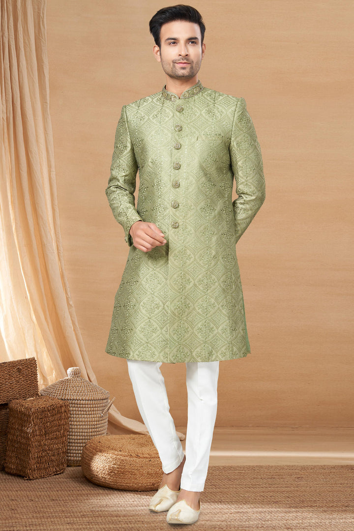 Readymade Glamorous Indo Western For Men In Fancy Fabric