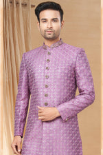 Load image into Gallery viewer, Readymade Indo Western For Men In Fancy Fabric Purple Color
