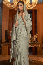 Load image into Gallery viewer, Art Silk Fabric Festival Wear Dark Beige Color Weaving Work Classic Saree
