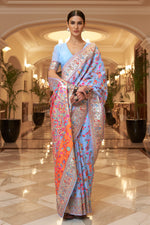 Load image into Gallery viewer, Brilliant Kashmiri Modal Handloom Weaving Silk Saree In
