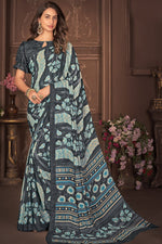 Load image into Gallery viewer, Multi Color Georgette Simple Printed Casual Saree
