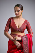 Load image into Gallery viewer, Attractive Pink Color Weaving Work Banarasi Art Silk Fabric Designer Saree