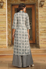 Load image into Gallery viewer, Marvellous Rayon Fabric Digital Printed Kurti With Bottom In Grey Color
