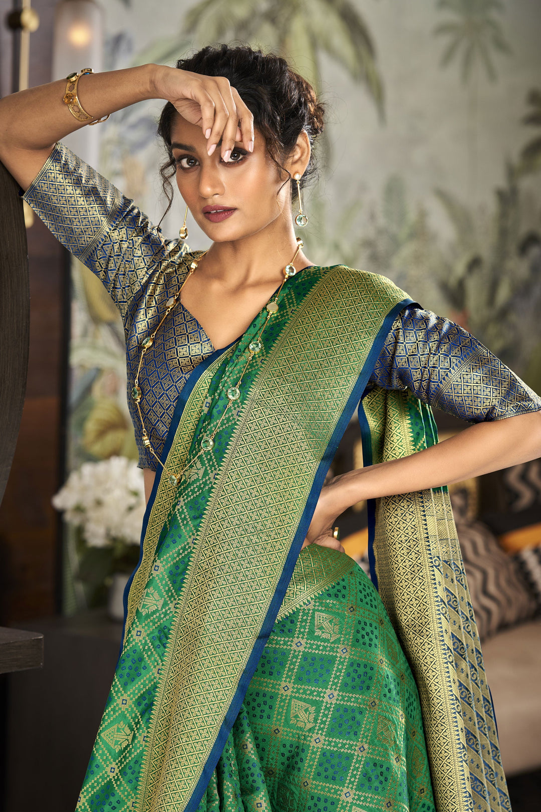 Imperial Green Color Festive Look Art Silk Saree With Weaving Designs | Buy Online India