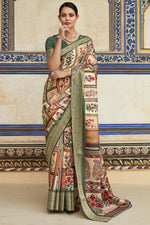 Load image into Gallery viewer, Viscose Fabric Sangeet Wear Mesmeric Saree In Multi Color
