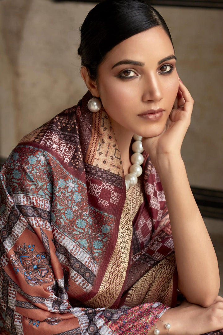 Viscose Fabric Sangeet Wear Wondrous Saree In Multi Color