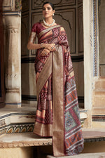 Load image into Gallery viewer, Viscose Fabric Sangeet Wear Wondrous Saree In Multi Color
