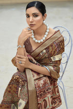 Load image into Gallery viewer, Viscose Fabric Sangeet Wear Vintage Saree In Multi Color
