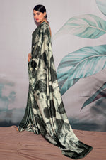 Load image into Gallery viewer, Multi Color Charismatic Digital Printed Satin Fabric Saree
