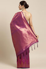 Load image into Gallery viewer, Pink Color Weaving Work Art Silk Fabric Party Wear Saree
