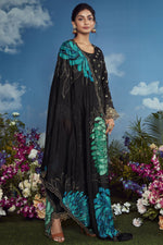 Load image into Gallery viewer, Function Wear Black Color Embroidered Palazzo Suit In Organza Fabric
