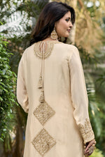 Load image into Gallery viewer, Beige Color Chinon Fabric Embroidered Festive Wear Readymade Designer Salwar Suit
