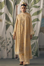 Load image into Gallery viewer, Beige Color Pure Muslin Fabric Fancy Digital Print Function Wear Salwar Kameez
