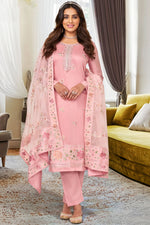 Load image into Gallery viewer, Ginni Kapoor Festive Wear Pink Color Viscose Silk Alluring Salwar Suit
