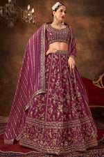 Load image into Gallery viewer, Embroidered Designer Pink Lehenga Choli In Georgette Fabric