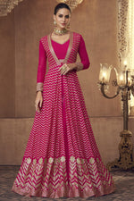 Load image into Gallery viewer, Rani Color Function Wear Aristocratic Georgette Fabric Sharara Top Lehenga
