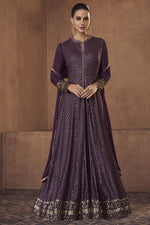 Load image into Gallery viewer, Purple Color Function Wear Sensational Georgette Fabric Sharara Suit
