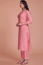 Load image into Gallery viewer, Peach Color Viscose Fabric Kurti With Pant