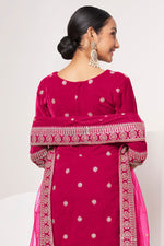 Load image into Gallery viewer, Rani Color Embroidered Festive Wear Salwar Suit In Velvet Fabric