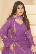 Load image into Gallery viewer, Pink Color Georgette Fabric Elegant Festive Look Salwar Suit
