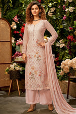 Load image into Gallery viewer, Viscose Fabric Printed Festive Wear Palazzo Suit In Peach Color
