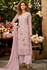 Load image into Gallery viewer, Pink Color Viscose Fabric Festive Wear Printed Palazzo Suit
