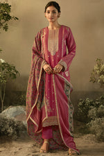 Load image into Gallery viewer, Pink Banarasi Fabric Party Look Tempting Salwar Suit
