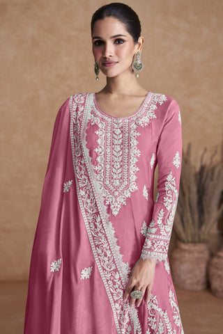 Vartika Singh Art Silk Fabric Pink Color Function Wear Attractive Sharara Suit