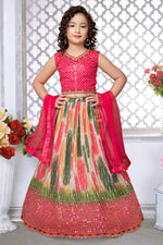 Load image into Gallery viewer, Gorgeous Rani Color Chinon Embroidered Festive Wear Kids Readymade Lehenga Choli