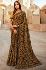 Load image into Gallery viewer, Asmita Sood Fancy Fabric Brown Color Coveted Saree
