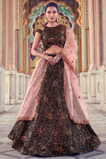 Load image into Gallery viewer, Black Color Fancy Fabric Function Wear Lehenga Choli
