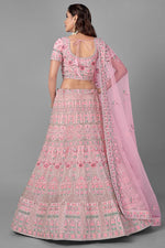 Load image into Gallery viewer, Net Fabric Wedding Wear Thread Embroidered Lehenga Choli
