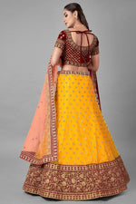 Load image into Gallery viewer, Yellow Color Designer Thread Embroidered Lehenga Choli
