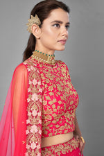 Load image into Gallery viewer, Net Fabric Wedding Wear Fancy Work Lehenga Choli
