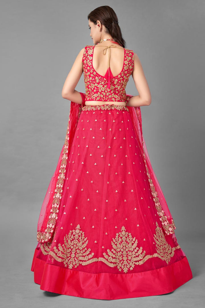 Net Fabric Wedding Wear Fancy Work Lehenga Choli