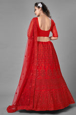 Load image into Gallery viewer, Fancy Work Wedding Wear Lehenga Choli In Red Color
